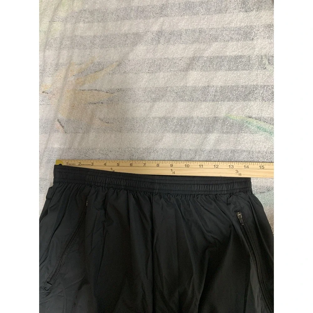 Nike Track Water Windbreaker Pants Men Sz L Black Running Activewear Zip‎ Ankle